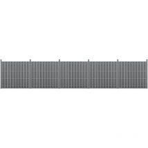 Wpc Gartenzaun Langero 185x932 cm Grau Neu.holz