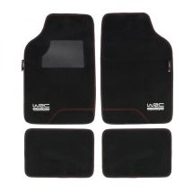 Set Completo 4 Tappetini Per Auto In Moquette Di Velluto Nero, Misura Universale
