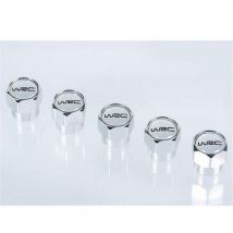 WRC - 5 Bouchons de Valve Aluminium Blanc
