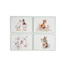 Wrendale Designs Set of 4 'Wildflower' Animal Large Placemats