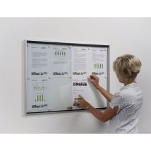 Schiebetürschaukasten 8 x DIN A4 B920xH674mm Rahmen eckig für Innenbereich