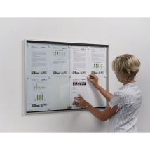 Schiebetürschaukasten 12 x din A4 B955xH950mm Rahmen eckig für Innenbereich