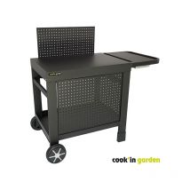 Outdoor Servierwagen - reva 110 - einfache Montage - schwarz-Cook in Garden