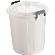 Tommy 21 Liter Mülleimer – Abfallbehälter aus Kunststoff – Grau – 34 x 33 x 42 cm