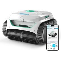 Wybot - C2 Wireless Poolroboter - Automatische Reinigung von Boden, Wänden und Wasserlinie - Doppelte Filterung - Mobile App