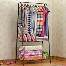 Appendiabiti tipo a in stile moderno / 2 ripiani / Acciaio nero