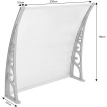 WYCTIN Bricolaje Toldo para puertas y ventanas 100×150 cm