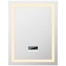 Wyctin - Espejo de baño led regulable con Bluetooth antivaho, 80×60 cm