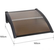 Haloyo - wyctin Marquesina de puerta 100×100 cm(marrón)