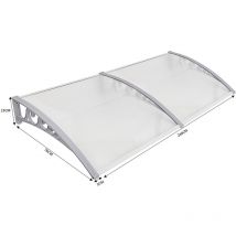 WYCTIN Marquesina de puerta 80×240 cm(transparente)