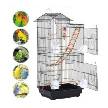 Hofuton Volière, Cages à Oiseaux, Grande Cage à Oiseaux Volière Extérieur pour Perroquet/Perruche/Canari/Parakeet/Calopsitte élégante/Pinson, 46 35.5