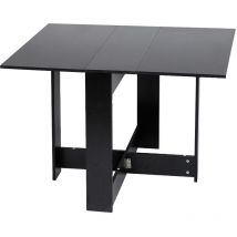 Wyctin mesa De Comedor Plegable,mesa Plegable Negra,fácil De Limpiar,escritorio Estante Estanteria Cocina,103 X 76 X 73.4cm