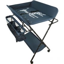 Hofuton Table à Langer Pliante avec Espace de Rangement, Organisateur de Chambre d'enfant, Commode de Soin pour Bébé, 7 Couleurs (Couleur: Bleu
