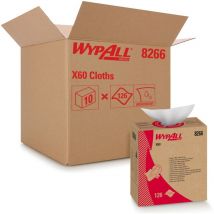 Wypall 8266 WypAll X60 Cleaning Cloths (10 Pop-Up Boxes X 126)