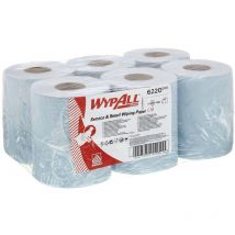 Wypall L10 Centrefeed Blue Roll Paper Wipers - 6 Rolls