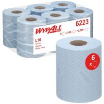 Wypall - 6223 Reach Wiper Centrefeed Blue 1PLY (PK-6 ROLLS-430 Sheet)