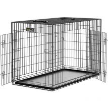 zoomundo Faltbarer Tierkäfig / Transportbox - Größe XL - BLACK EDITION