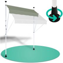 Klemmmarkise / Balkonmarkise Sonnenschutz 300 x 120 cm - Matcha Grün - Strattore