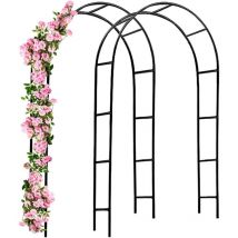 Ineasicer - x Arco de jardín 240 x 140 x 37 cm para plantas trepadoras, arco de rosas, tutor, decoración exterior