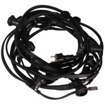 Catena luminosa led per feste - 20 prese E27 - senza lampadine - 10 m