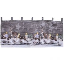 X-Mas Gardine mit LED-M042507Neu-Rentier-var