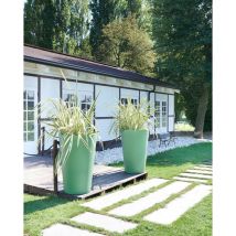 X-Pot Arancione - ø 98 / 135 Vaso decorativo in polietilene originale Slide colorato giardino di design esterno interno bar ristorante hotel