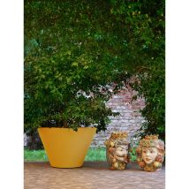 X-Pot Grigio elefante - ø 56 / 33 Vaso decorativo in polietilene originale Slide colorato giardino di design esterno interno bar ristorante hotel