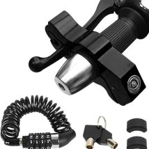 Jalleria - x robustes Motorradschloss, Diebstahlsicherung, verstellbares Fahrradlenkerschloss zur Sicherung Ihres Mopeds, Motorrads, Rollers, ATVs,