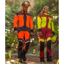Schnittschutzhose X-treme Air Orange/Grau Größe 26 untersetzt - PSS