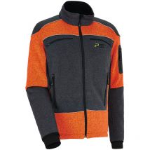 Faserstrickjacke X-treme Arctic Orange/Grau Größe l - PSS