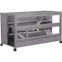 X-zone Pet - Cage à hamster à 3 étages avec jouet à mâcher, cache, bascule, gamelle, bol en plastique anti-fuite dans la maison de rats
