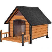 X-zone Pet - Niche pour chien avec cadre en métal anti- - Pour l'extérieur, l'intérieur et l'extérieur - Pour chiots de petite, moyenne et grande
