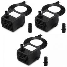 x3 Pompe a Eau Submersible Reglable 350L H 5W Ideale pour Hydroponie Fontaine Aquarium et Bassin purewave