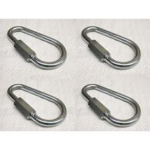 Securefix Direct - X4 4MM Zinc Plated Pear Shaped Quick Link - Repair Secure Attach Rope