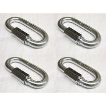 Securefix Direct - X4 7MM Galvanised Standard Quick Link - Rope Secure Attach Galv Maillon