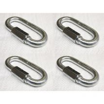 Securefix Direct - X4 8MM Galvanised Standard Quick Link - Rope Secure Attach Galv Maillon