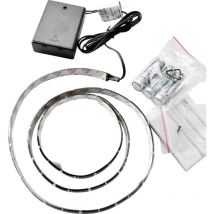 701501 Kit completo striscia led con porta batterie 4.5 v 1 m Bianco caldo 1 pz. - X4-life