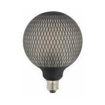 Xanlite - Ampoule Déco led Filament, Aspect Filet Noir, G125, culot E27, 6W cons. 1800K Blanc Chaud - RFDEB125GRAPHLO