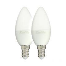 Xanlite - Ampoule led flamme, culot E14, 5W cons. (40W eq.), lumière blanc neutre - PACK2EV470FCW