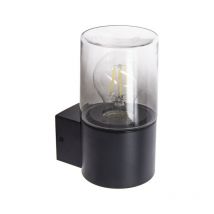 Xanlite - Applique murale filaire noire fumée IP44, culot E27, 40W max - APFE40WNF