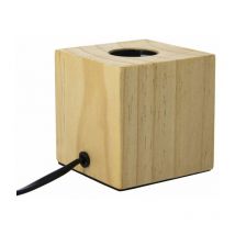 Lampe à poser Cubik Bois Culot E27 - xdlapcubikw - Xanlite