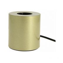 Xanlite - Lampe à poser cylindrique en métal couleur laiton, compatible culot E27, IP20, 60W puissance max - xdlapcycloml