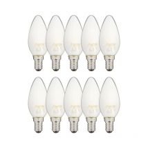Xanlite - Lot de 10 Ampoules led Filament B35, culot E14, 6,5W cons. (60W eq.), 2700K Blanc Chaud - RPACK10RFV806FO