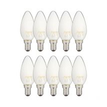 Xanlite - Lot de 10 Ampoules led Filament B35, culot E14, 6,5W cons. (60W eq.), 4000K Blanc Neutre - RPACK10RFV806FOCW