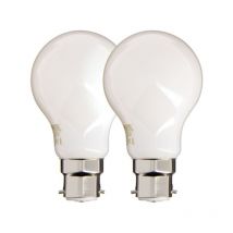 Lot de 2 ampoules Filament led A60 Opaque, culot B22, 806 Lumens, équivalence 60 w, 4000 Kelvins, Blanc Neutre - PACK2RFB806GOCW - Xanlite