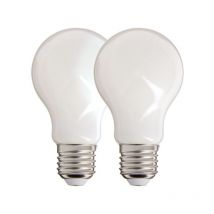 Xanlite - Lot de 2 ampoules Filament LED A60 Opaque, culot E27, 806 Lumens, equivalence 60 W, 2700 Kelvins, Blanc chaud - PACK2RFE806GO