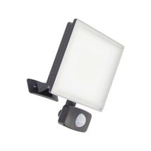 Xanlite - Projecteur mural noir led IP44 avec détecteur de mouvement, 2600 Lumens, conso. 30 w, Blanc froid - PR30WMD