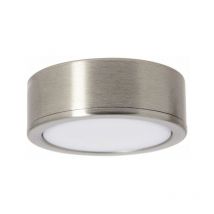 Spot de meuble acier brossé led IP44, 2 modes de fixation, cct - ECPKSP250S - Xanlite