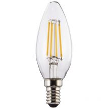Ampoule filam. led, E14, 470LM REMPL.40W, amp. boug. blc chd, transp. Xavax
