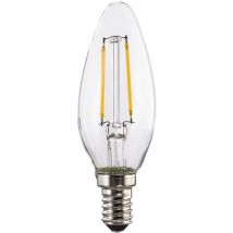 Ampoule filament led, E14, 806LM rempl. ampoule bougie 60W, blc chaud Xavax
